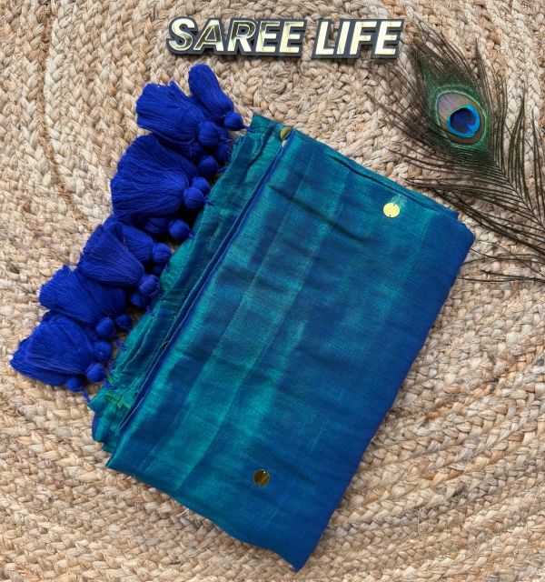 SL996 PEACOCK COLOR GINI SAREE
