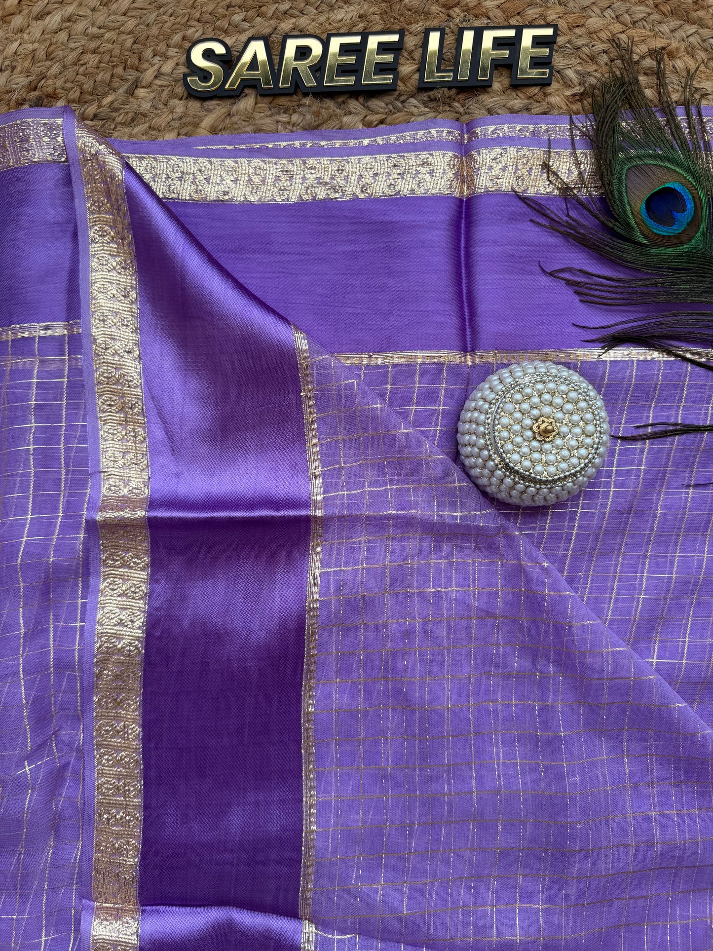 SL985 Lavender soft georgette saree