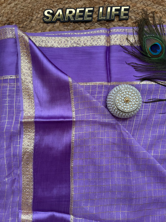 SL985 Lavender soft georgette saree