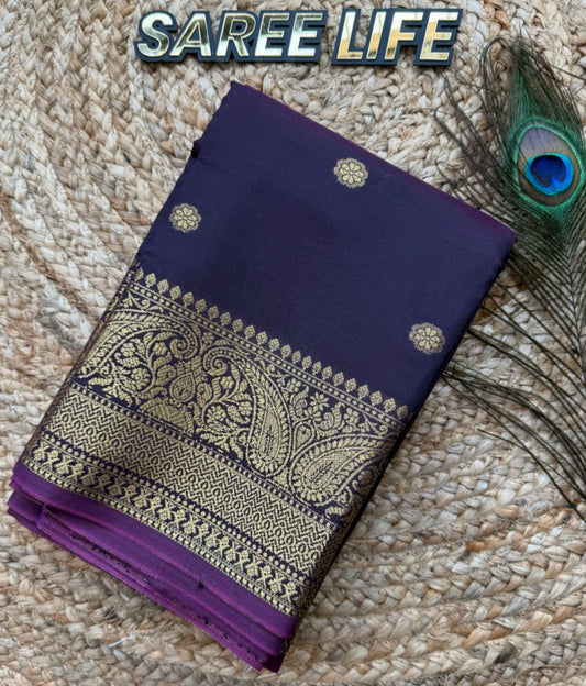 SL999 COFFEE BROWN  KATAN SILK  SAREE